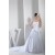 A-Line Strapless Chapel Train Beaded Taffeta Netting Wedding Dresses 2030044