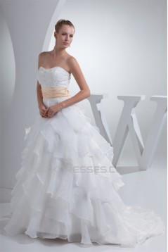 Beautiful Soft Strapless A-Line Beaded Wedding Dresses 2030079