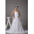 A-Line Sweetheart Chiffon Satin Lace Beaded Most Beautiful Wedding Dresses 2030096