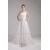 A-Line Strapless Chiffon Beaded Wedding Dresses 2030100