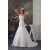 Sweetheart A-Line Sleeveless Satin Fine Netting Beaded Wedding Dresses 2031016