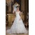 Sweetheart Satin A-Line Sleeveless Beaded Lace Wedding Dresses 2031020