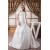Sweetheart Short Sleeve Satin A-Line Beaded Beautiful Wedding Dresses 2031024