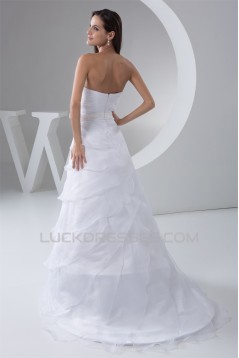 A-Line Sweetheart Sleeveless Beaded Wedding Dresses 2031026