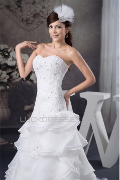 Sweetheart Sleeveless Satin A-Line Lace Wedding Dresses 2031029