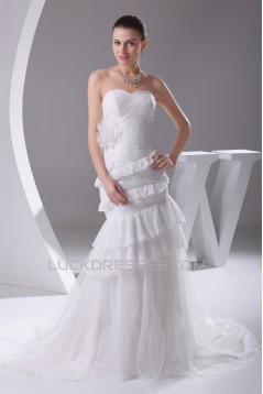 Trumpet/Mermaid Sweetheart Sweep Train Wedding Dresses 2030103