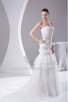 Trumpet/Mermaid Sweetheart Sweep Train Wedding Dresses 2030103