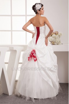 Ball Gown Taffeta Netting Soft Sweetheart Floor-Length Wedding Dresses 2031030