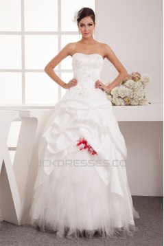 Ball Gown Taffeta Netting Soft Sweetheart Floor-Length Wedding Dresses 2031030