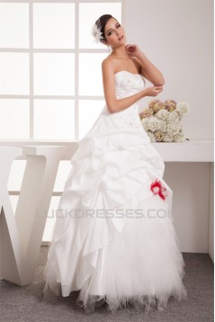 Ball Gown Taffeta Netting Soft Sweetheart Floor-Length Wedding Dresses 2031030