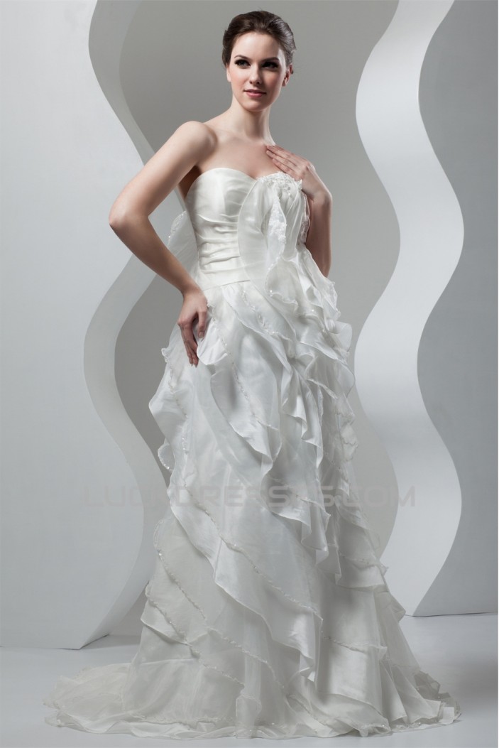 Unique Design Sweetheart Sheath/Column Sleeveless Wedding Dresses 2031041