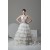 A-Line V-Neck Satin Organza Sleeveless Lace Embellished Wedding Dresses 2031048