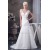 Wonderful A-Line Sleeveless V-Neck Satin Lace Wedding Dresses 2031061