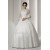 Wonderful Portrait Long Sleeve Satin Fine Netting Lace Floor-Length Wedding Dresses 2031066