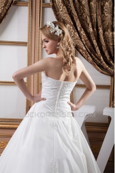 Wonderful A-Line Sweetheart Satin Lace Taffeta Wedding Dresses with A Long Sleeve Jacket 2031075