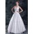 A-Line Satin Lace Organza Halter Sleeveless Embellished Wedding Dresses 2031080