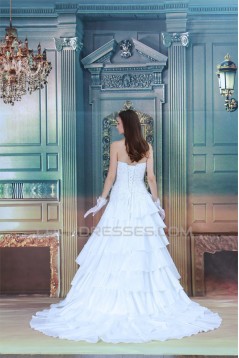 A-Line Sleeveless Soft Sweetheart Satin Taffeta Most Beautiful Wedding Dresses 2031085
