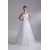 A-Line Sleeveless Sweetheart Satin Lace New Arrival Wedding Dresses 2031087