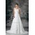 A-Line Strapless Chiffon Satin Sleeveless Beaded Wedding Dresses 2031092