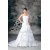 A-Line Strapless Organza Taffeta Sleeveless Best Wedding Dresses 2031093
