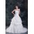 Ball Gown Satin Organza One-Shoulder Sleeveless Sweet Wedding Dresses 2031123