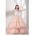 Ball Gown Sleeveless Scoop Satin Organza Fine Netting Wedding Dresses 2031125