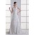 Beautiful Sleeveless V-Neck Taffeta Sheath/Column Lace Wedding Dresses 2031136