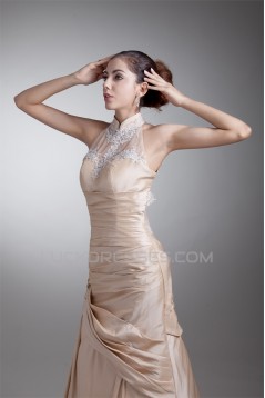 Breathtaking Sleeveless High Neck Taffeta A-Line Wedding Dresses with Color 2031142