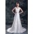 Breathtaking V-Neck Sleeveless A-Line Satin New Arrival Wedding Dresses 2031143