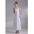 Chiffon Satin One-Shoulder Sheath/Column Reception Wedding Dresses 2031151