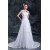 Chiffon Satin Sleeveless Sweetheart A-Line Best Wedding Dresses 2031155