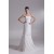 Chiffon Satin Straps Sheath/Column Sleeveless Beautiful Wedding Dresses 2031158