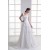 Elegant One-Shoulder Taffeta Sleeveless A-Line Wedding Dresses 2031168