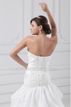 Fantastic Straps Sleeveless A-Line Taffeta Wedding Dresses 2031184