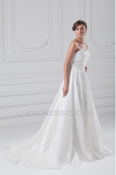 A-Line Sweetheart Taffeta Sleeveless Wedding Dresses 2031200
