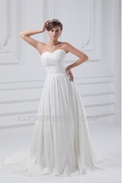 A-Line Sweetheart Taffeta Sleeveless Wedding Dresses 2031200