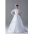 Great Long Sleeve High-Neck Satin Lace A-Line Wedding Dresses 2031214
