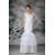 Half Elbow Sleeve Square Satin Lace Fine Netting Trumpet/Mermaid Wedding Dresses 2031220