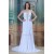 Halter Sleeveless Chiffon Satin Sheath/Column Beaded Wedding Dresses 2031221