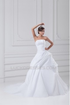 Lace Taffeta A-Line Portrait Half Elbow Sleeve Wedding Dresses with Jackets 2031226