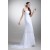 Latest Design Chiffon Satin Sweetheart Sheath/Column Beaded Wedding Dresses 2031228
