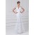 Mermaid/Trumpet Short Sleeve V-Neck Satin Lace Wedding Dresses 2031234