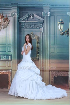New Arrival Straps Sleeveless Taffeta A-Line Best Wedding Dresses 2031253