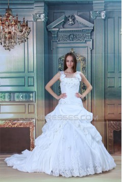 New Arrival Straps Sleeveless Taffeta A-Line Best Wedding Dresses 2031253