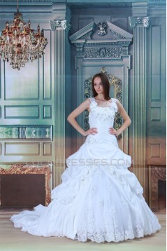 New Arrival Straps Sleeveless Taffeta A-Line Best Wedding Dresses 2031253