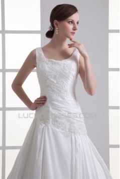 New Style Taffeta Straps A-Line Sleeveless Best Wedding Dresses 2031261