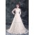 Satin Lace Long Sleeve A-Line High-Neck New Arrival Wedding Dresses 2031274