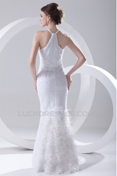 Satin Lace Mermaid/Trumpet Sleeveless Scoop Best Wedding Dresses 2031275