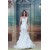 Satin Lace Mermaid/Trumpet Sleeveless Spaghetti Straps Wedding Dresses 2031276