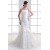 Satin Lace Mermaid/Trumpet Sleeveless Strapless Wedding Dresses 2031277